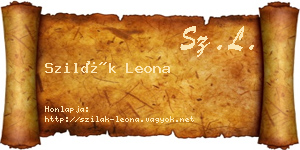 Szilák Leona névjegykártya